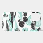 手描きサボテン:シームレスなドードル Case-Mate iPhoneケース (裏面 (横))