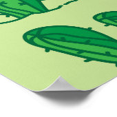 手描きサボテン：シームレスなパターン。 ポスター (角)