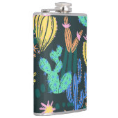 手描きサボテン：スカンジナビアのシームレス。 フラスク (右)