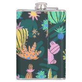 手描きサボテン：スカンジナビアのシームレス。 フラスク (裏面)