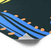 手描きサボテン：スカンジナビアのシームレス。 ポスター (角)