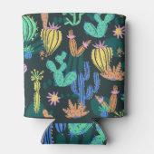 手描きサボテン:スカンジナビアのシームレス。 缶クーラー (裏面)