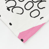 手描きサーフェスデザイン。Memphisテ芸術的クスチャ フリースブランケット (角)