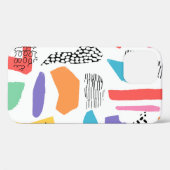 手描きサーフェスデザイン。Memphisテ芸術的クスチャ Case-Mate iPhoneケース (裏面 (横))