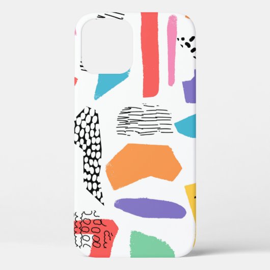 手描きサーフェスデザイン。Memphisテ芸術的クスチャ Case-Mate iPhoneケース (裏面)