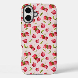 手描きザクロの植物画イラスト iPhone 16 PLUSケース