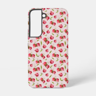 手描きザクロの植物画イラスト SAMSUNG GALAXY S22ケース