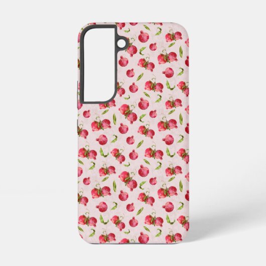 手描きザクロの植物画イラスト SAMSUNG GALAXYケース (裏面)