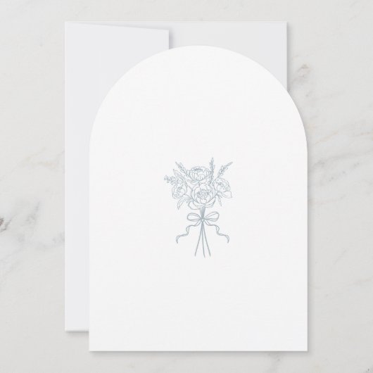 手描きシックな弓とリボンのブライドメイド提案 招待状 (裏面)