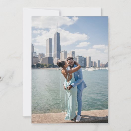 手描きシャンパンカクテルお洒落ズ結婚 招待状 (裏面)