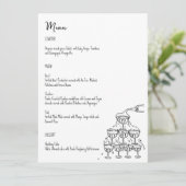 手描きシャンパンタワーメニューカード メニュー (スタンド正面)