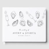 手描きシャンパン&カキスターロースト結婚ズ ゲストブック (正面)