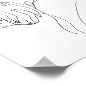 手描きシュナウザーペットの肖像画 ポスター (角)