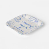 手描きシーフードナイトパーティー ペーパープレート (傾斜あり)