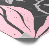 手描きシームレスパターンとマグノリアの花。 ポスター (角)