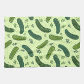 手描きジル漬けパターン キッチンタオル (横)