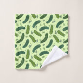 手描きジル漬けパターン バスタオルセット (ウォッシュタオル)