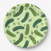 手描きジル漬けパターン ペーパープレート (正面)