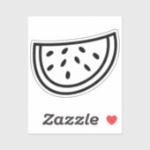 手描きスイカカスタムカットのビニールシール シール (シート)