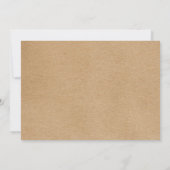 手描きスクリプトのフォト付きRustic Kraft Save the Date 招待状 (裏面)
