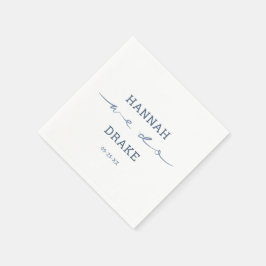 手描きスクリプトの結婚式 スタンダードカクテルナプキン