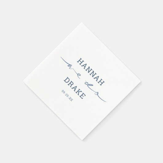 手描きスクリプトの結婚式 スタンダードカクテルナプキン (角)