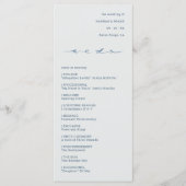手描きスクリプトの"We Do"結婚式典 プログラム (正面)