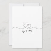 手描きスケッチ手書きドードル日付を保存 招待状 (裏面)