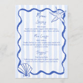 手描きスケッチ貝ビーチ結婚式メニュー メニュー (正面)