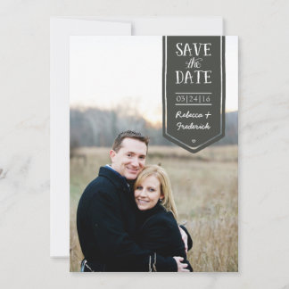手描きスタイルのSave the Date、カスタム写真付き セーブザデート