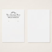 手描きスタイルカスタムイヤリングカード (正面&裏面)