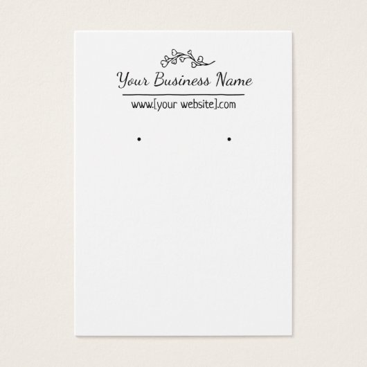 手描きスタイルカスタムイヤリングカード (正面)