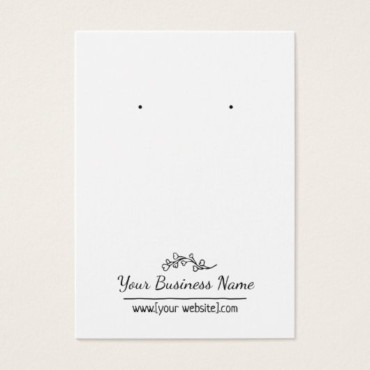 手描きスタイルカスタムイヤリングカード (正面)