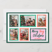 手描きスタンプ枠5写真メリークリスマス シーズンカード (正面)