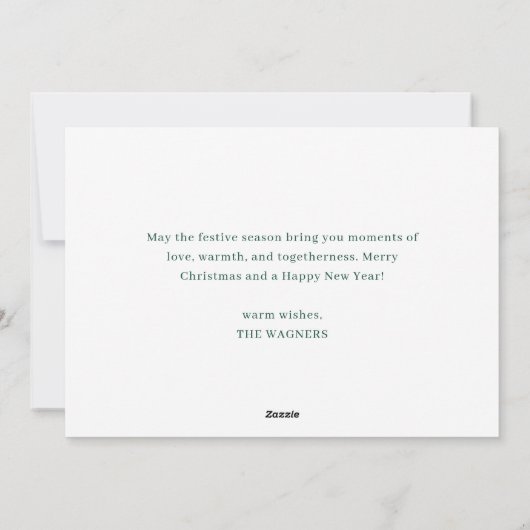 手描きスタンプ枠5写真メリークリスマス シーズンカード (裏面)