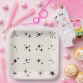 手描きスターきらめくプレート ペーパープレート (パーティー)