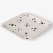 手描きスターきらめくプレート ペーパープレート (傾斜あり)