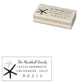 手描きスターフィッシュゴム差出人住所スタンプ ラバースタンプ (押印)