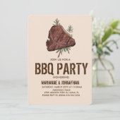 手描きステーキのピクニックBBQパーティ 招待状 (スタンド正面)