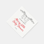 手描きストッキングメリー小さな赤ちゃんシャワー スタンダードカクテルナプキン (角)