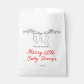 手描きストッキングメリー小さな赤ちゃんシャワー フェイバーバッグ (正面)