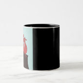 手描きストロークドラゴンデザイン ツートーンマグカップ (中央)