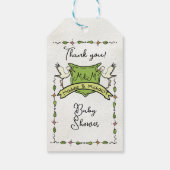 手描きストーククレスト赤ちゃんシャワー ギフトタグ (裏面)