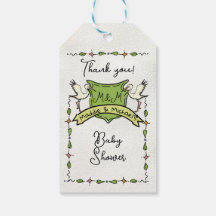 手描きストーククレスト赤ちゃんシャワー