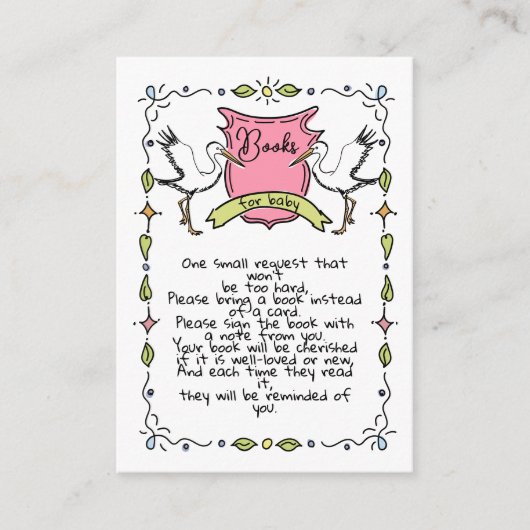 手描きストークブックベビー エンクロージャーカード (正面)