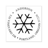 手描きスノーフレーク差出人住所 セルフインキングスタンプ (デザイン)