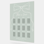 手描きセージ結婚グリーンの座席表 アクリルサイン (傾斜)