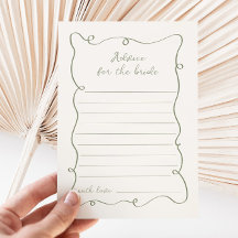 手描きセージ緑のフレームアドバイスカード