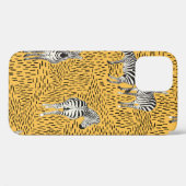 手描きゼブラのシームレスパターン(背黒) Case-Mate iPhoneケース (裏面 (横))