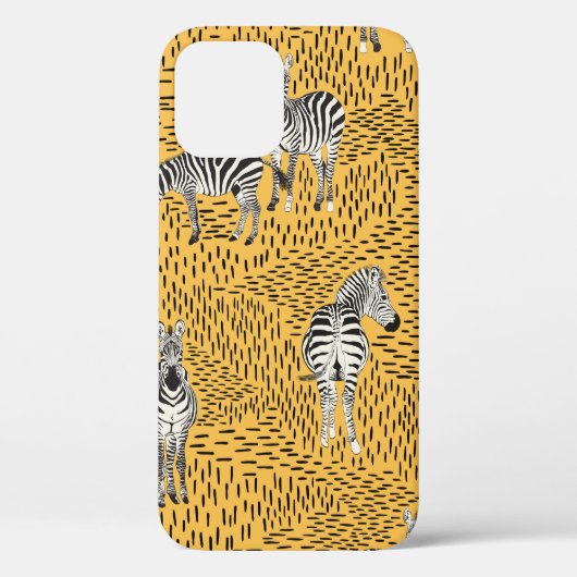 手描きゼブラのシームレスパターン(背黒) Case-Mate iPhoneケース (裏面)